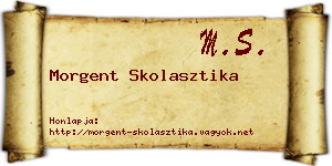 Morgent Skolasztika névjegykártya